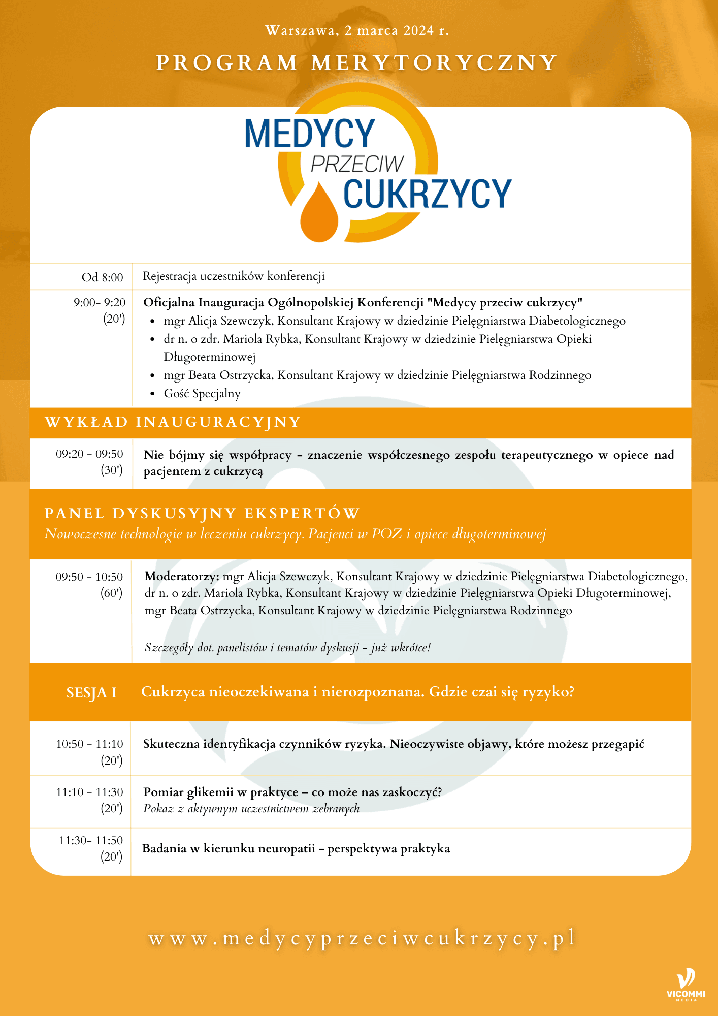 Program konferencji Medycy przeciw cukrzycy